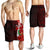 Pohnpei Micronesia Men's Shorts - Coat Of Arm With Hibiscus Red - Polynesian Pride