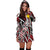 Papua New Guinea Women's Hoodie Dress - Tribal Flower Special Pattern Red Color - Polynesian Pride