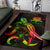 Tuvalu Polynesian Area Rugs - Turtle With Blooming Hibiscus Reggae - Polynesian Pride