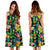 Hawaii Tropical Pattern With Pineapples, Palm Leaves And Flowers. Midi Dress - Polynesian Pride
