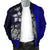 Kosrae Micronesia Men's Bomber Jackets Blue - Turtle With Hook - Polynesian Pride