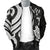 Kosrae Micronesian Men Bomber Jacket - White Tentacle Turtle - Polynesian Pride