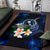 Chuuk Micronesia Area Rug - Turtle With Plumeria Flowers - Polynesian Pride