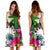 Nauru Midi Dress White - Turtle Plumeria Banana Leaf - Polynesian Pride