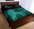 Hula Girl Hibiscus Map Quilt Bed Set - Turquoise - Polynesian Pride