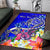 Tahiti Custom Personalised Area Rug - Turtle Plumeria (Blue) - Polynesian Pride