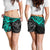 Polynesian Hawaii Shorts (Women) - Turquoise Turtle - Polynesian Pride