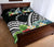 Cook Islands Quilt Bed Set - Cook Islands Coat of Arms & Polynesian Tropical Flowers White - Polynesian Pride