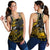 Samoa Polynesian Women's Racerback Tank - Eagle Tribal Pattern Yellow - Polynesian Pride