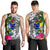 Cook Islands Men's Tank Top White - Turtle Plumeria Banana Leaf - Polynesian Pride