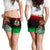 Vanuatu All Over Print Women's Shorts Polynesian Palm Tree Flag Women Black - Polynesian Pride