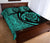 Hawaii Turtle Map Polynesian Quilt Bed Set - Turquoise - Circle Style - Polynesian Pride