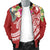 YAP Polynesian Men's Bomber Jacket - Summer Plumeria (Red) - Polynesian Pride