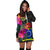 Cook Islands Women's Hoodie Dress - Polynesian Hibiscus Pattern - Polynesian Pride