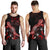 FiJi Men Tank Top - Turtle With Blooming Hibiscus Red - Polynesian Pride