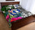 Northern Mariana Islands Quilt Bed Set White - Turtle Plumeria Banana Leaf - Polynesian Pride