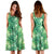 Hawaii Tropical Leaves Jungle Monstera Leaf Midi Dress - Polynesian Pride