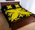 Hawaiian Quilt Bed Set Royal Pattern - Black And Yellow - A2 Style - Polynesian Pride