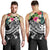 Wallis and Futuna Polynesian Men's Tank Top - Summer Plumeria (Black) - Polynesian Pride