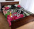 Hawaii Polynesian Turtle Tropical Hibiscus Plumeria Quilt Bed Set - Black - Polynesian Pride