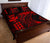 Hawaii Map Kanaka Polynesian Hula Girl Quilt Bed Set - Red - Polynesian Pride