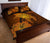 Hawaiian Whale Swim Hibiscus Polynesian Quilt Bedding Set - Orange - Polynesian Pride