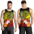 American Samoa Polynesian Men's Tank Top - Humpback Whale with Tropical Flowers - Polynesian Pride