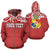 Tonga All Over Zip up Hoodie Custom Red Style Unisex Red - Polynesian Pride