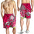 Hawaii Polynesian Men's Shorts - Hawaii Seal With Turtle Plumeria (Pink) - Polynesian Pride