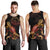 Palau Men Tank Top - Turtle With Blooming Hibiscus Gold - Polynesian Pride