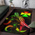 Wallis and Futuna Polynesian Area Rugs - Turtle With Blooming Hibiscus Reggae - Polynesian Pride