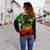 Samoa Polynesian Women's Off Shoulder Sweater - Eagle Tribal Pattern Reggae - Polynesian Pride