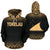 Tokelau Polynesian ll Over Hoodie Gold Fog Unisex Black - Gold - Polynesian Pride