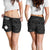 Marshall Women's Shorts - Marshall Seal With Polynesian Tattoo Style ( Black) Women Black - Polynesian Pride