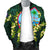 Guam Polynesian Men Bomber Jacket - Ti Leaf Lei Turtle - Polynesian Pride