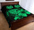 Hawaiian Map Turtle Hibiscus Polynesian Quilt Bedding Set - Pastel Green - Polynesian Pride