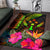 Kosrae Polynesian Personalised Area Rug - Hibiscus and Banana Leaves - Polynesian Pride