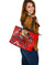 Tonga Leather Tote Bag - Red Shark Polynesian Tattoo - Polynesian Pride