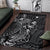 Yap Area Rugs Turtle Hibiscus Black - Polynesian Pride