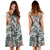 Hawaii Tropical Palm Leaves And Flowers Midi Dress - Polynesian Pride