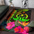 Vanuatu Polynesian Personalised Area Rug - Hibiscus and Banana Leaves - Polynesian Pride