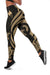 Papua New Guinea Women's Leggings - Gold Tentacle Turtle - Polynesian Pride