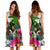 Vanuatu Midi Dress White - Turtle Plumeria Banana Leaf - Polynesian Pride