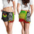 Pohnpei Micronesia Women's Shorts Reggae - Turtle With Hook Women Reggae - Polynesian Pride