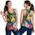 Nauru Women Racerback Tank - Turtle Plumeria Banana Leaf Crest - Polynesian Pride