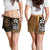 Chuuk Micronesia Women's Shorts Gold - Turtle With Hook Women Gold - Polynesian Pride