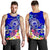 Samoa Custom Personalised Men's Tank Top - Turtle Plumeria (Blue) - Polynesian Pride