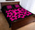 Hawaiian Quilt Bed Set Royal Pattern - Black And Pink - A1 Style - Polynesian Pride