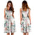 Hawaii Tropical Pattern With Orchids, Leaves And Gold Chains. Midi Dress - Polynesian Pride