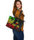 New Caledonia Large Leather Tote - Reggae Tentacle Turtle - Polynesian Pride